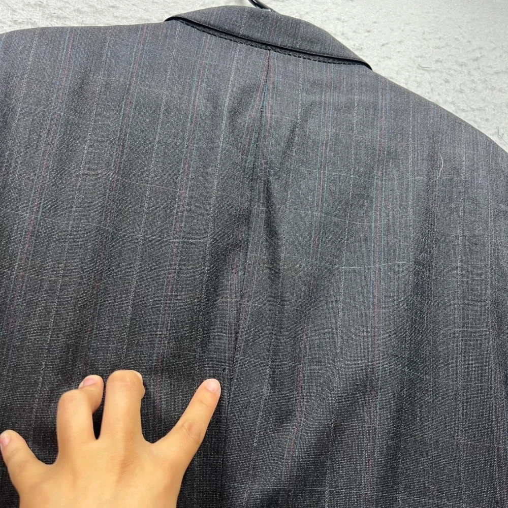 Polo University Club Ralph Lauren Blazer Grey Pinstripe Wool Sport Coat USA